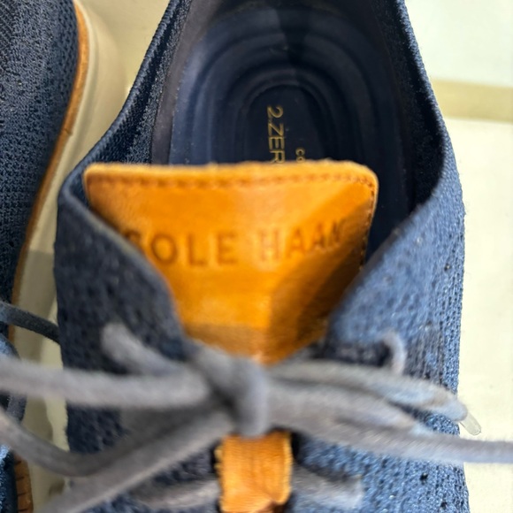 COLE HAAN Sz 7 Oxford Zero Grand Fabric Upper Lace Up Brogues Rubber Soles - Picture 6 of 11